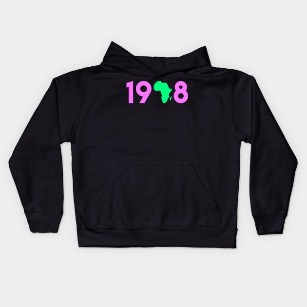 1908 AKA Pretty Girls Ivy Pearls Pink Green Phirst Pham Kids Hoodie by motherlandafricablackhistorymonth